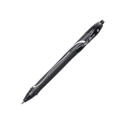 BIC Gelocity Quick Dry Black Gel Pens, Medium Point (0.7 mm), Supplies for Students and Teachers, with Full Grip, 12-Count Pack in Black - color: Black, size: 12 Count (Pack of 1)