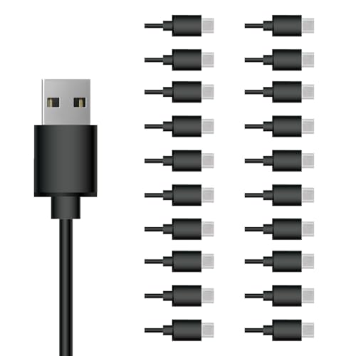 USB C Cable 20 Pack 3FT USB 2.0 Cables,Bulk Type C Charging Cords Black