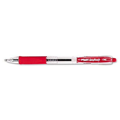 PILOT EasyTouch Refillable & Retractable Ballpoint Pens, Fine Point, Red Ink, 12-Pack (32212) - color: Red, style: Fine Point