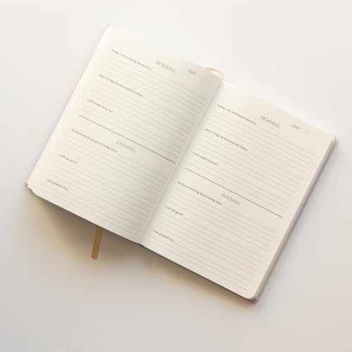 Sweet Water Decor Be Mindful 5 Minute Journal - Daily Gratitude Prompted Journal for Women, 184 Pages Daily Mindfulness Journal - Pastel Journal with Gold Foil Accents and Ribbon Bookmark - style: Be Mindful