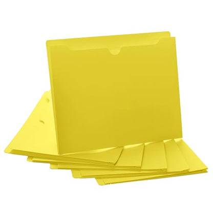 Yellow File Jackets, 1 Inch Expansion, Letter Size, Reinforced Straight-Cut Tab, 6 Pack - color: Yellow, style: 1 Inch Expansion
