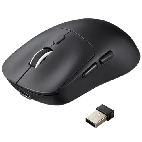 Wireless Mouse,Bluetooth and 2.4G USB Wireless Connection,Rechargeable Lightweight Mouse,800/1200/1600 Adjustable DPI, Compatible for Laptop/MacBook/PC/Desktop-Black