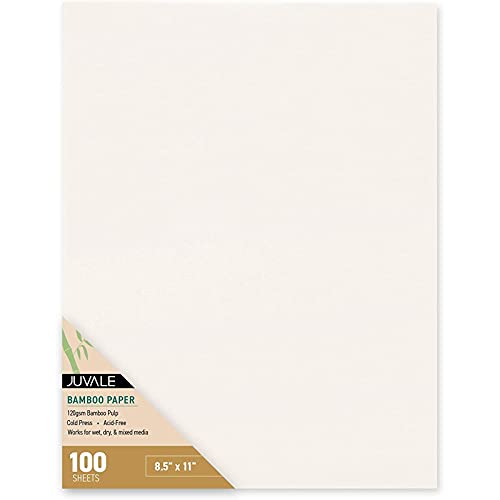 Juvale Cold Press Watercolor Paper Sheets - 8.5 x 11 in, 100 Pack, White - Sketch Pad for Acrylic & Watercolor - Mixed Media Art Pad for Markers & Pastels