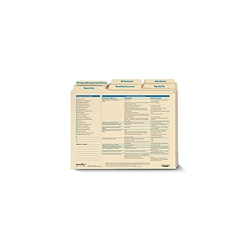 ComplyRight Expanded Employee Record Organizer and 6 Folder Sets | Pack of 25, 9-1/2" x 12” x 1-1/4”, Document Filing Folder for Businesses, Employee Management Documentation Office Supplies - style: 6-Folder Set