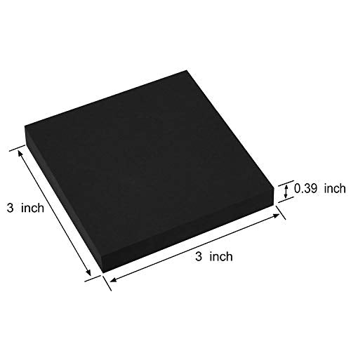 ZCZN 400 Sheets Pop-up Sticky Notes, 3 x 3 Inches, 4 Pads Bright Color Self-Stick Notes, 100 Sheets/Pad, Black - color: Black