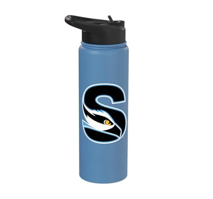Stockton University Ospreys S Mark Stainless Steel Insulated Water Bottle - color: Light Blue