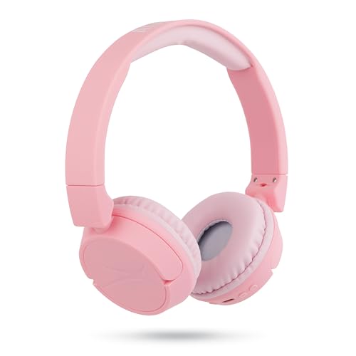 Altec Lansing - Kid Safe 2-in-1 Bluetooth Headphones, Safe Volume Limiting, Foldable Design, Enjoy Audio and Protect Your Child's Hearing (Pink) - color: Pink