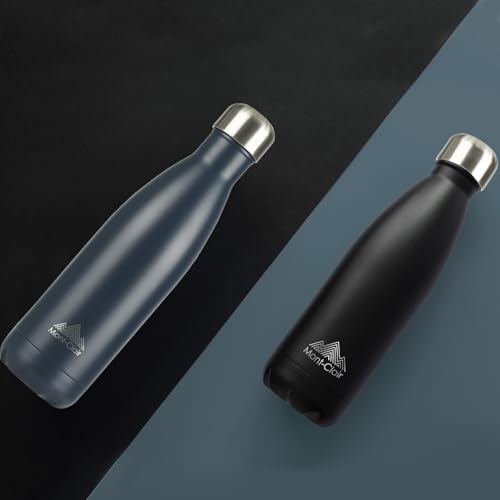 Mont-Clair Stainless Steel Water Bottle, Vacuum insulated - BPA Free, 12h Hot & 24h Cold Drinks, Metal Water Bottle 25 oz Leakproof, Ideal for Adult, Kids, Running - Dark Blue - color: Dark Blue, style: 25 Ounces