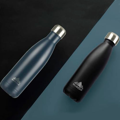 Mont-Clair Stainless Steel Water Bottle, Vacuum insulated - BPA Free, 12h Hot & 24h Cold Drinks, Metal Water Bottle 25 oz Leakproof, Ideal for Adult, Kids, Running - Dark Blue - color: Dark Blue, style: 25 Ounces