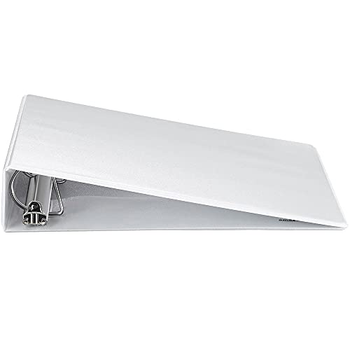 Amazon Basics 3 Ring Binders, 1.5 Inch D-Ring Organizer for School, Home Office, White, 4 Pack - size: 4-Pack, style: 1.5-inch