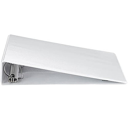 Amazon Basics 3 Ring Binders, 1.5 Inch D-Ring Organizer for School, Home Office, White, 4 Pack - size: 4-Pack, style: 1.5-inch