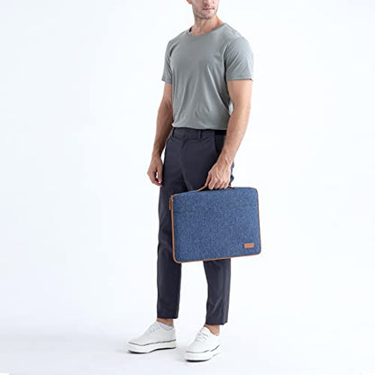 DOMISO 13.3 inch Laptop Case Sleeve Protective Cover Compatible with 14 inch MacBook Pro M4 M3 M2/MacBook Pro Max,13-13.3 inch Dell,Lenovo, HP,Waterproof Computer Cases Bag with Handle,Blue - color: Blue, size: 14" for MacBook Pro