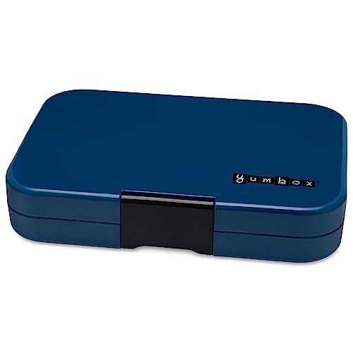 Yumbox Tapas Leakproof Bento Lunch Box: 4.2 Cups Larger 5-Compartment Design in Monte Carlo Blue with Jungle Tray- for Adults and Bigger Kids - color: Dark Blue
