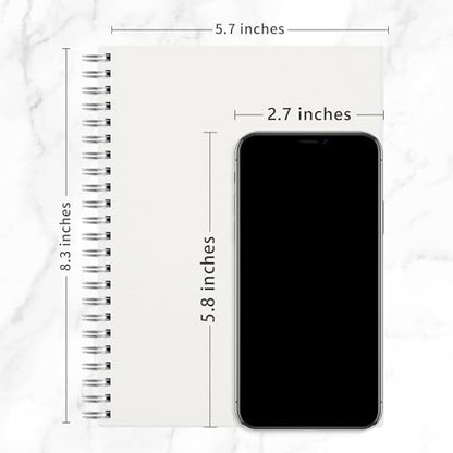 RETTACY Blank Journal Notebook, 3-Pack, 160 Pages per Pack, A5 Medium Size (5.7'' × 8.3''), 100 GSM Thick Paper, Spiral-bound, Flexible Plastic Cover, for Sketching, Drawing, Painting - color: Transparent, style: Plain