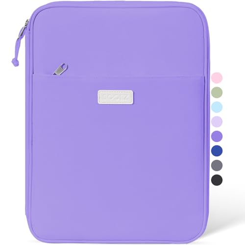Sooez Zipper Binder Bag, 1 Inch Binders 3 Ring O-Ring, 5-Tab Dividers Expanding File Folder, 500-Sheet Capacity Three Ring Binder, Organizer Storage for Student School Classroom Supplies, Deep Purple - color: Dark Purple