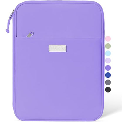 Sooez Zipper Binder Bag, 1 Inch Binders 3 Ring O-Ring, 5-Tab Dividers Expanding File Folder, 500-Sheet Capacity Three Ring Binder, Organizer Storage for Student School Classroom Supplies, Deep Purple - color: Dark Purple