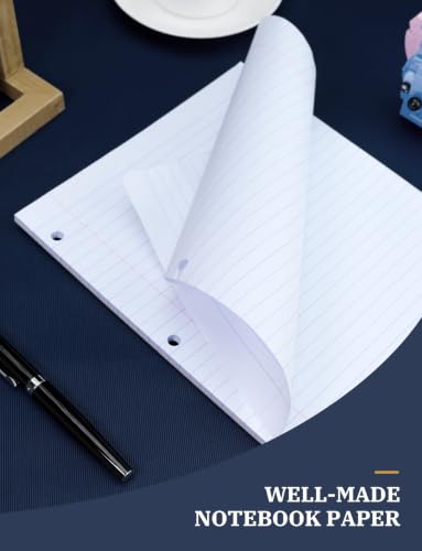 Loose Leaf Paper Wide Ruled, 8-1/2 x 11 In, 480 Sheets Filler Paper for 3-Ring Binder, Double-Printing Lined Paper, 3-Hole Punched Notebook Paper Binder Paper 8.5'' x 11'', 4 Pack, 120 Sheets/Pad - style: 8.5x11-Wide Ruled-4 Pack (480 Sheets)