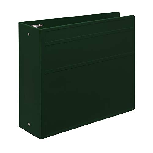 Carstens 4-Inch Heavy Duty 3-Ring Binder - Side Opening, Forest Green, Durable Plastic, Precision No-Gap Rings, Waterproof Cover, No Pockets, Holds 600 US Letter Sheets, BPA-Free Made in USA (1850-3R) - color: Hunter Green, size: Individual