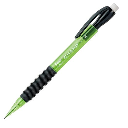 Pentel CHAMP Mechanical Pencil, (0.9mm), Tinted Lime Green Barrel, Box of 12 (AL19K) - color: Green, size: 1 Count (Pack of 12), style: 0.9 mm