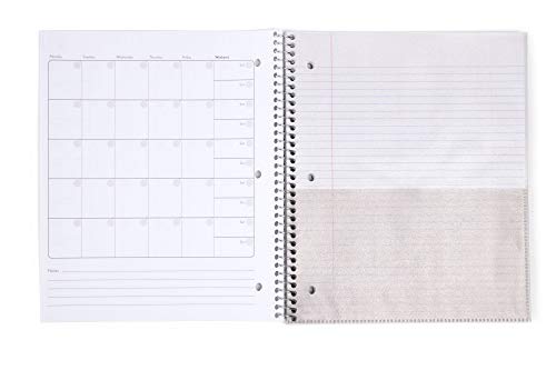 Mintra Office Durable Spiral Notebooks, 1 Subject, (White, College Ruled 3 pack), 100 Sheets, Poly Pocket, Moisture Resistant Cover, Strong Chipboard back, For School, Office, Business - color: White, size: College Ruled 3pk