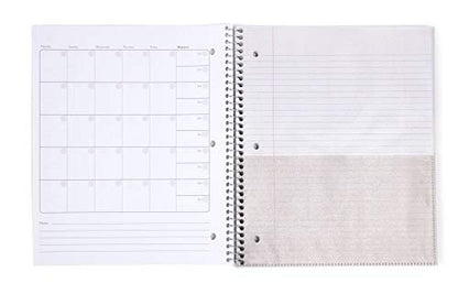 Mintra Office Durable Spiral Notebooks, 1 Subject, (White, College Ruled 3 pack), 100 Sheets, Poly Pocket, Moisture Resistant Cover, Strong Chipboard back, For School, Office, Business - color: White, size: College Ruled 3pk