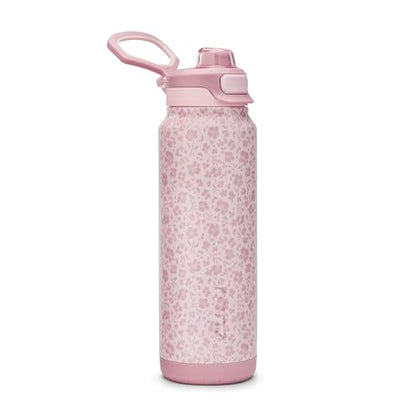 ZULU Powerfill Pro 32oz Stainless Steel Water Bottle - You're Wild Flower - color: Primrose Pink, style: 32oz