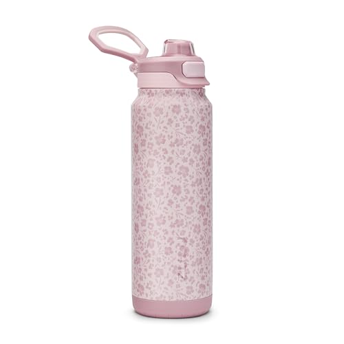 ZULU Powerfill Pro 32oz Stainless Steel Water Bottle - You're Wild Flower - color: Primrose Pink, style: 32oz