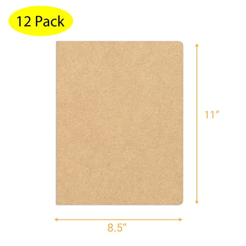 zmybcpack 12 Pack 8.5x11 inch Large Graph Paper Notebook Journals Bulk, Square Grid Paper Notebook for Travelers, College Students, Office - Subject Notebooks 60 Square Grid Pages/30 Sheets - size: 8.5 x 11"(12pack graph)