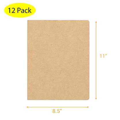 zmybcpack 12 Pack 8.5x11 inch Large Graph Paper Notebook Journals Bulk, Square Grid Paper Notebook for Travelers, College Students, Office - Subject Notebooks 60 Square Grid Pages/30 Sheets - size: 8.5 x 11"(12pack graph)