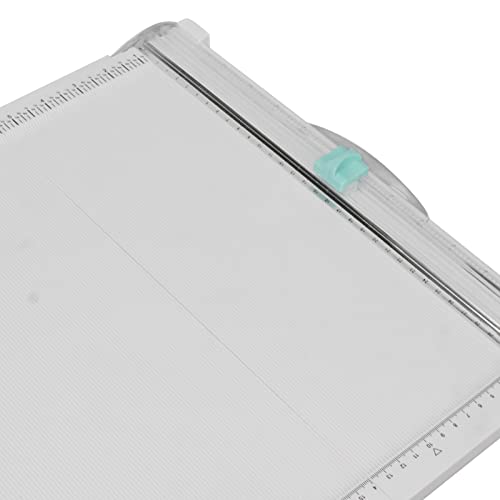 Portable Paper Cutter, Foldable Paper Trimmer with Concealed Blade and Non - Slip Base, Accurate Cutting Tool with Measurement Guide for Home School Office Use