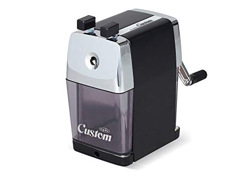 CARL Pencil Sharpener, CC-2000, Black, 5-Point Selector. Manual, Quiet for Office and Home Desks, School Classroom, CUI19018 - color: Black
