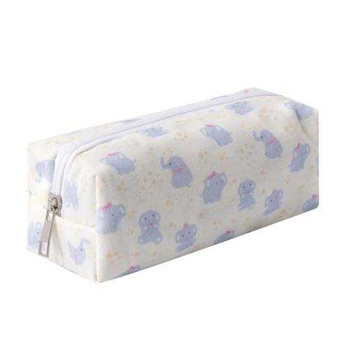 Large Capacity Canvas Pencil Case for Students Cute Aesthetic Pen Pouch Stationery Organizer Bag for School Portable Makeup Bag for Daily Use Kawaii Pencil Box for Girls Teens Kids (Canvas-N) - color: Canvas-N