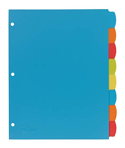Avery Big Tab Write & Erase Durable Plastic Dividers for 3 Ring Binders, 8-Tab Set, Bright Multicolor, 1 Set (16130) - size: 8 tab, style: 1 Set