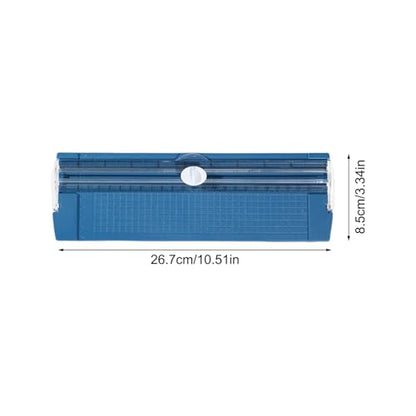Paper Trimmer Cutter 10.5 Inch Precision Straight Slider | with Side Ruler Cardstock Cutter for Photo Cardstock Label Crafting Scrapbooking Supplies - color: Blue
