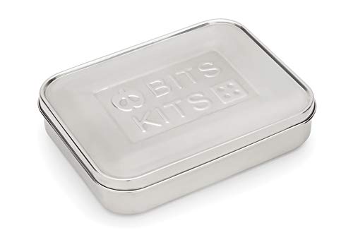 Bits Kits Stainless Steel Bento Box Lunch and Snack Container, 5 Sections | For Kids & Adults | Easily Fits In Lunchboxes | Durable Stainless Steel | Dishwasher Safe | Divides Meal & Snacks | On The Go - style: Lunch Box, 5 Sections