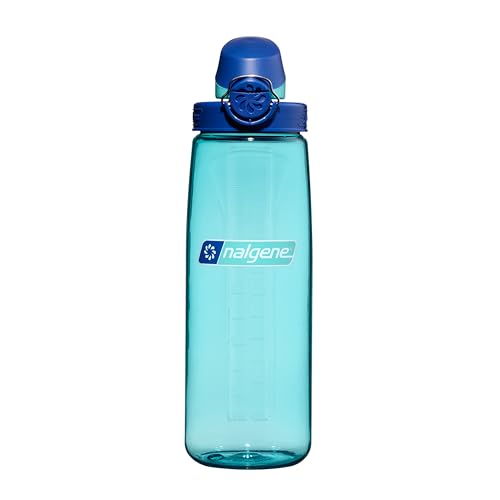 Nalgene 24 oz On The Fly Lock-Top Water Bottle, Blue w/Aqua - color: Blue with Aqua, size: 22 Ounces