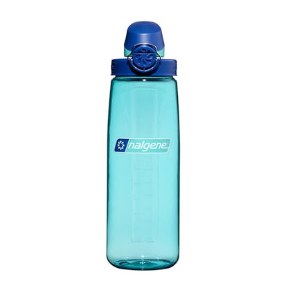 Nalgene 24 oz On The Fly Lock-Top Water Bottle, Blue w/Aqua - color: Blue with Aqua, size: 22 Ounces