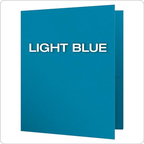 Oxford Two-Pocket Folders w/Fasteners, Light Blue, Letter Size, 25 per Box (57701) - color: Light Blue, size: 25 Count