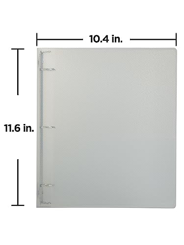 JAM PAPER Plastic 1 inch Binder - Clear 3 Ring Binder - Sold Individually - color: Clear, size: 1 inch