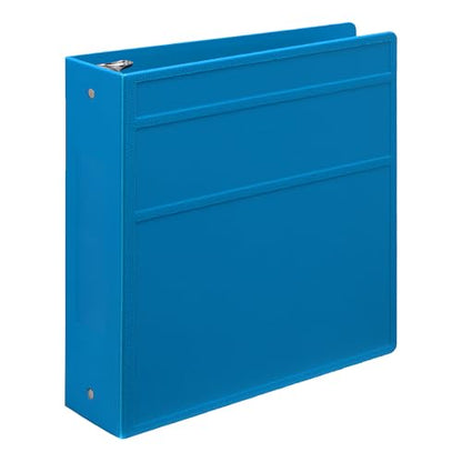 Carstens 3-Inch Heavy Duty 3-Ring Binder - Side Opening, Pool Blue, Durable Plastic, Precision No-Gap Rings, Waterproof Cover, No Pockets, Holds 400 US Letter Sheets, BPA-Free, Made in USA (1700-3R) - color: Blue, size: Case of 14