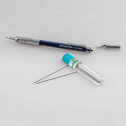 Pentel Graph Gear 500 Automatic Drafting Pencil, 0.7mm, Blue Barrel, 1 Pack (PG527BP) - style: 0.7mm