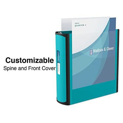 Staples Better Binder, 2" Heavy‑Duty D‑Ring 3‑Ring Binder, Teal, Reinforced Spine, 540‑Sheet Capacity, Durable Organizer for Office, School & Filing, 2‑Pack