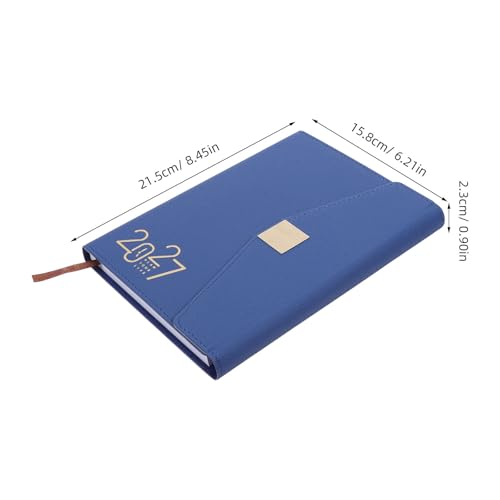 SEWACC A5 Daily Schedule Notebook 2027 with Tri Fold Construction, Ink Bleed Resistant Portable Planner for Students and Professionals, for Academic Daily Agenda and Personal Productivity