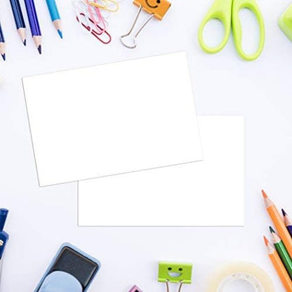 Home Advantage 4x6 Blank Index Cards - 50 Pack of Heavy Duty Bleed Proof Notecards & Flashcards - size: 4x6