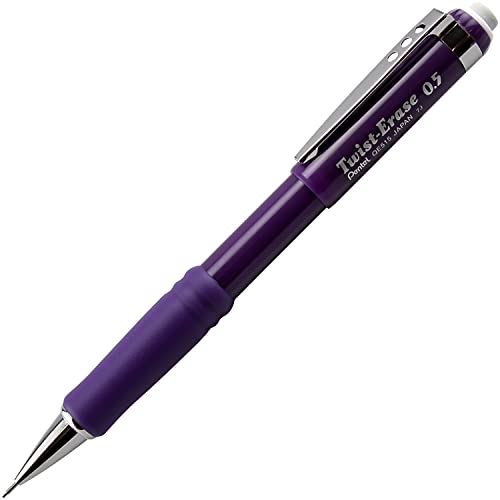 Pentel Automatic Pencil with Twist Eraser, 0.5 mm, Violet (PENQE515V) - size: 1 Count (Pack of 1)