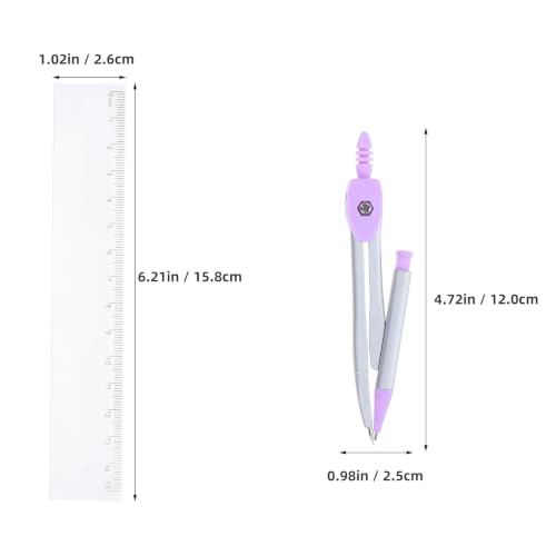 Geometry Compass and Protractor Set for Students, Accurate Measurement Math Tools with Plastic and Metal Material, Easy to Use Geometry Kit for School Supplies and Math Projects