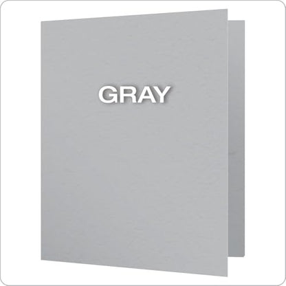 Oxford Two-Pocket Folders w/Fasteners, Gray, Letter Size, 25 per Box (57705) - color: Gray, size: 25 Count