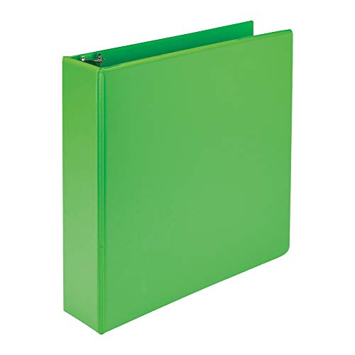 Samsill Plant-Based 2 Inch Durable Round Ring, View Binder, Eco-Friendly, USDA Certified Biobased, Single, Bright Green - color: Lime Green, size: 2-Inch