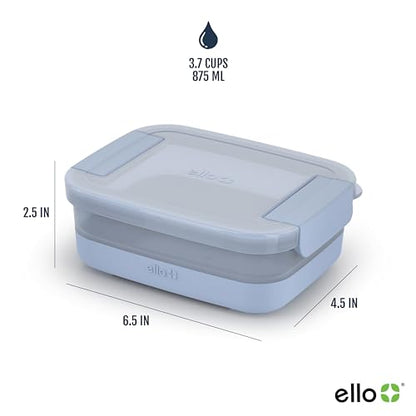 Ello Plastic Meal Prep Set BPA Free Plastic Food Storage Container with Silicone Boot and Airtight Lids, Dishwasher, Microwave, and Freezer Safe. - style: 3.7 Cup Meal Prep Melon