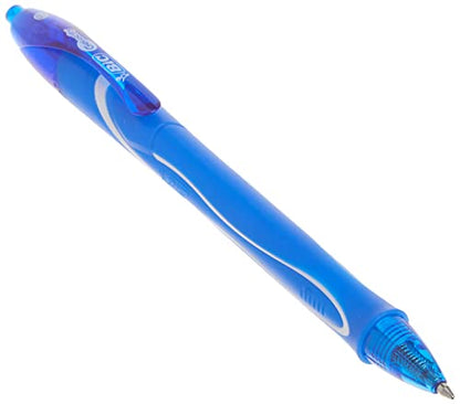 BIC Gelocity Quick Dry Blue Gel Pens, Medium Point (0.7 mm), School Supplies for Students and Teachers, with Full Grip, 12-Count Pack in Blue - color: Blue, size: 12 Count (Pack of 1)